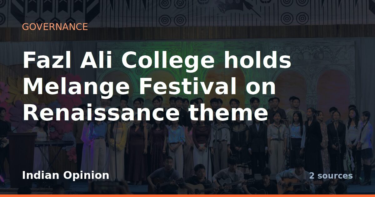 Fazl Ali College holds Melange Festival on Renaissance theme