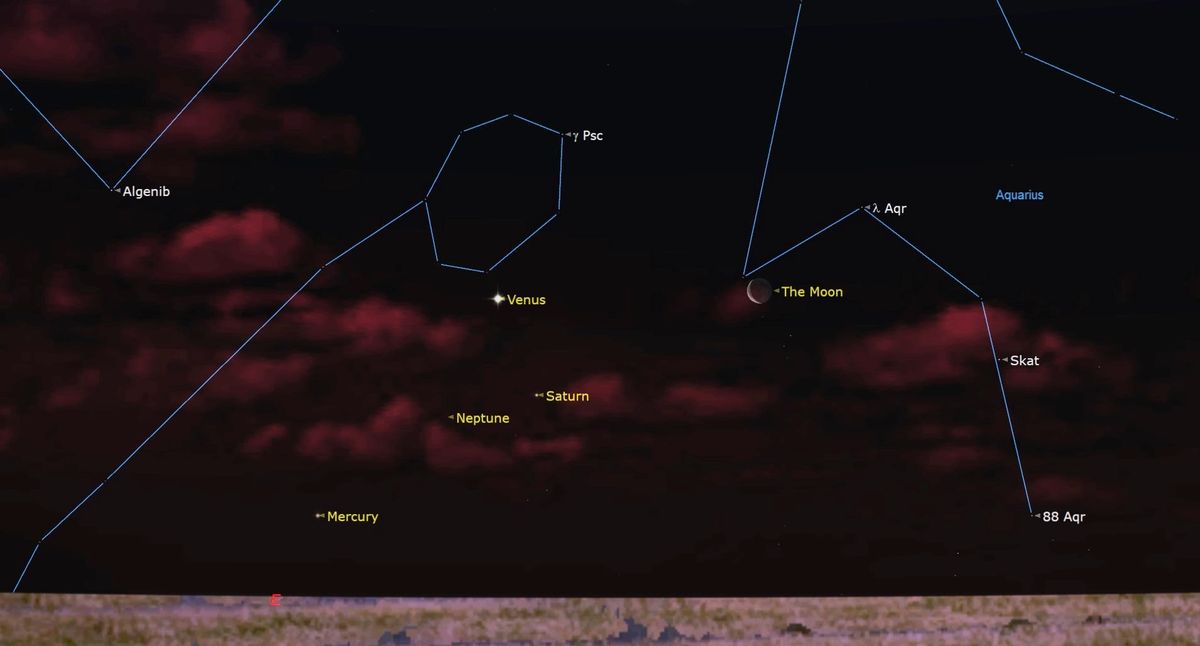 Don’t miss a ‘mini planet parade’ early on April 24 as the moon, Venus and Saturn line up in the morning sky