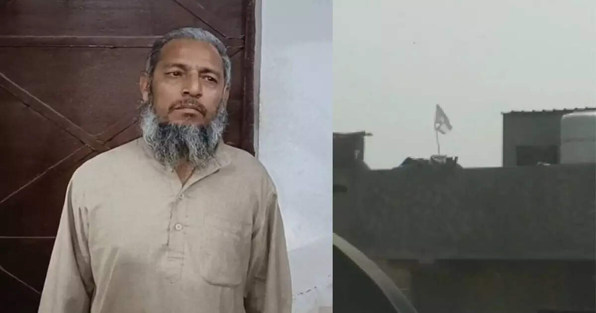 मेरठ में मकान पर फिलिस्तीन का झंडा फहराने से मचा बवाल, आरोपी मालिक आजम को पुलिस ने पकड़ा