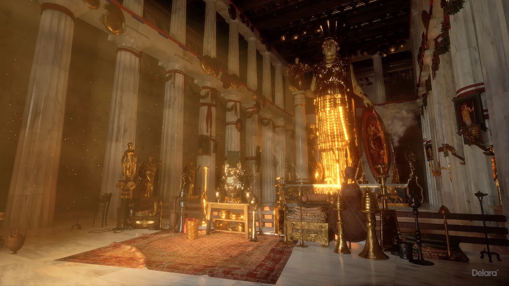 View the Parthenon as it stood in 432 BCE
