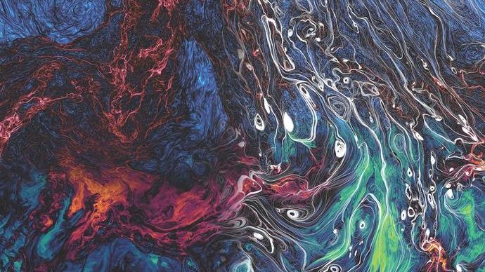 Our galaxy’s swirling gases and magnetic lines create cosmic artwork in new simulation