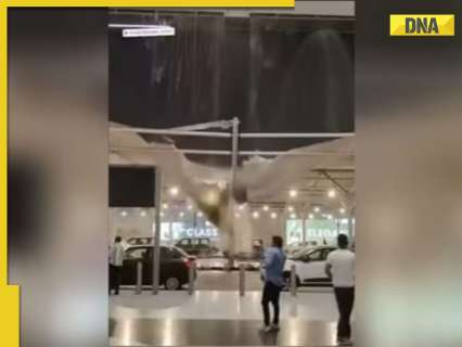 Viral Video: Heavy rains cause canopy collapse at Delhi Airport, WATCH