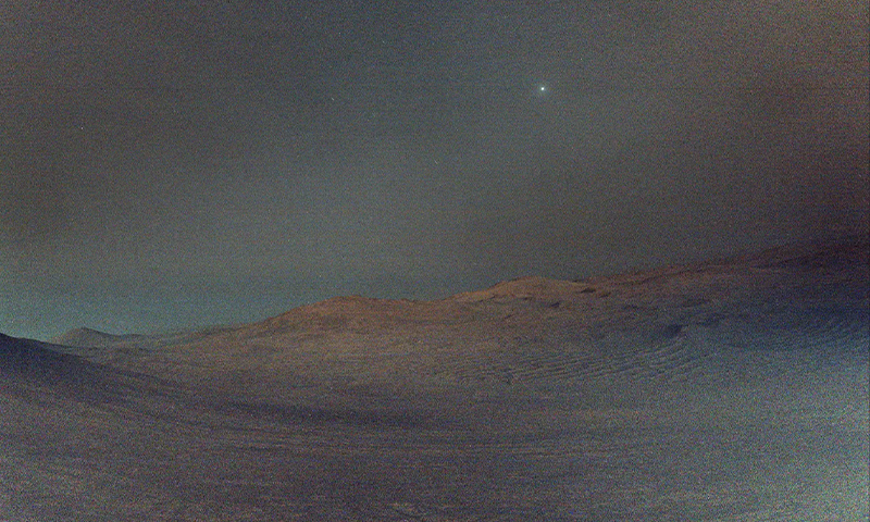 A Mars Moon Rises at Dawn
