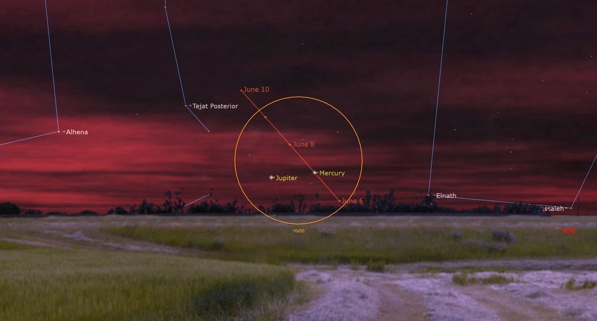 Catch Jupiter and Mercury side by side in the evening sky this week