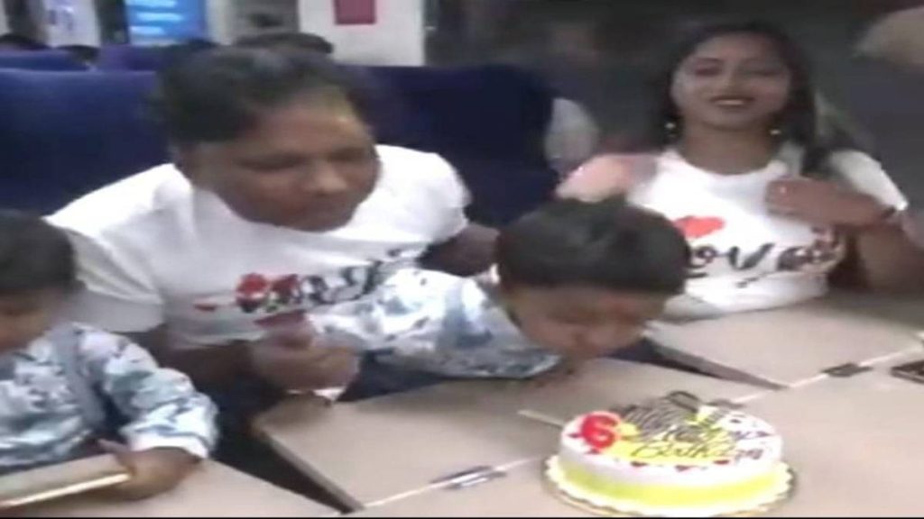 Couple Celebrates Son’s Birthday In Kashmir’s First Katra-Srinagar Vande Bharat Train | Watch