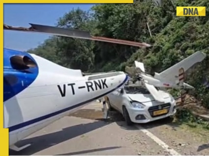 VIDEO: Helicopter on way to Kedarnath crashlands on highway within minutes of takeoff, crushes car