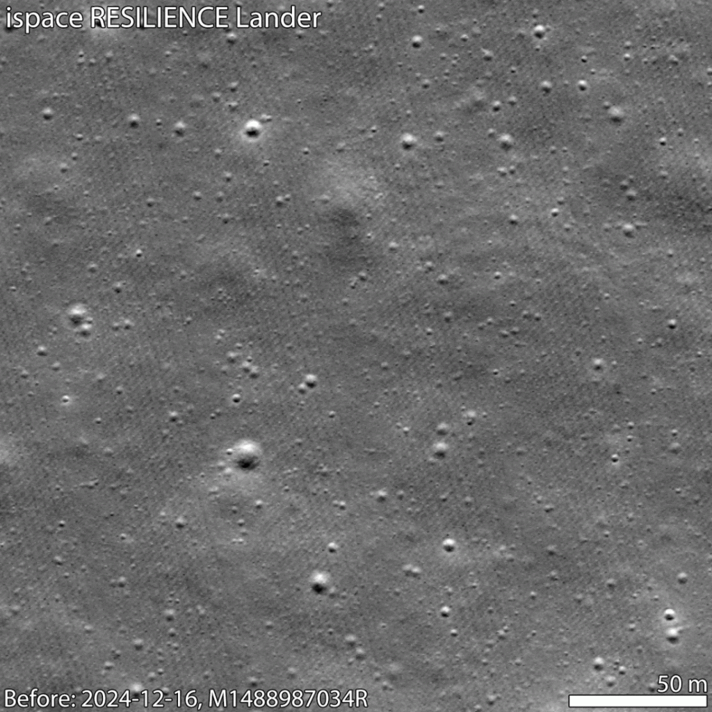 NASA’s LRO Views ispace HAKUTO-R Mission 2 Moon Lander Impact Site