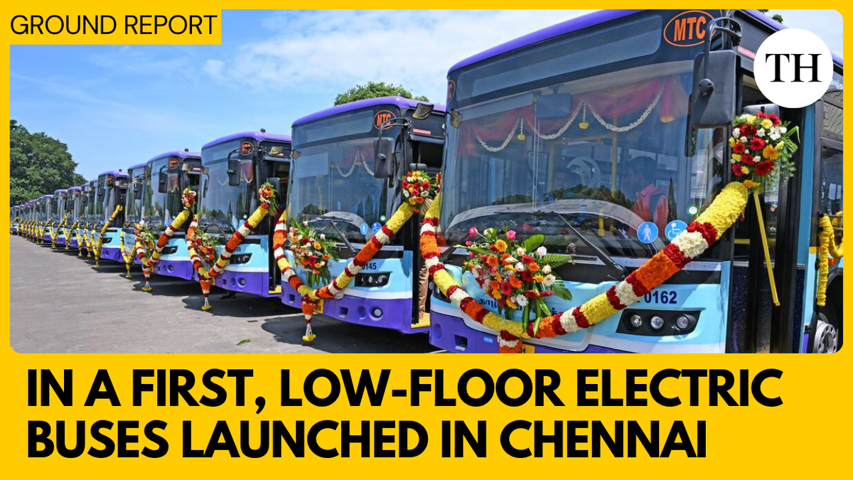 watch-|-in-a-first-for-tamil-nadu,-120-low-floor-electric-buses-launched-in-chennai 