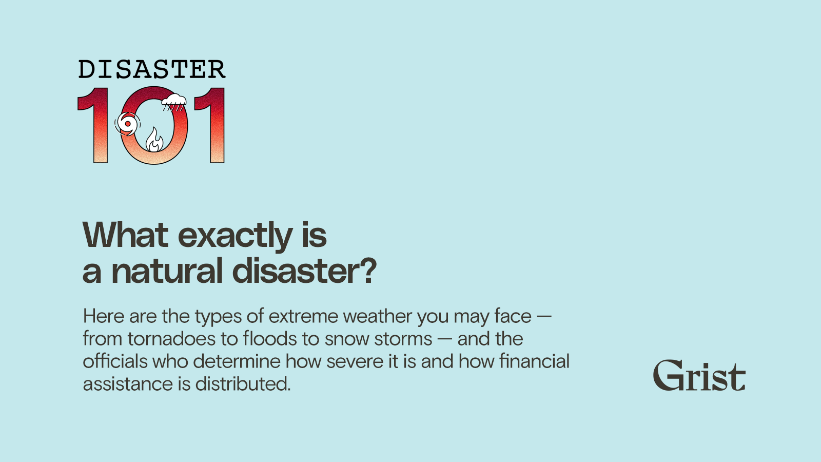 What exactly is a natural disaster?
