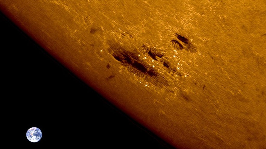 Sunspot crackling with magnetic ‘bombs’ is now turning toward Earth (photo)