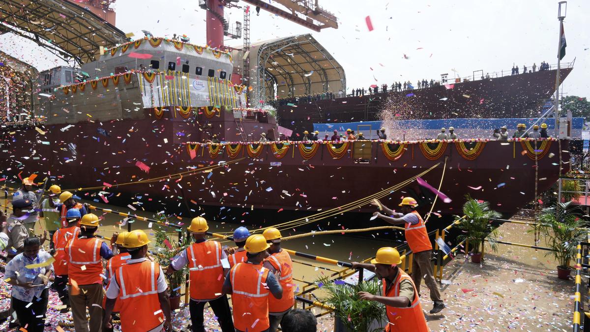 grse-launches-last-of-8-anti-submarine-warfare-ships-for-indian-navy