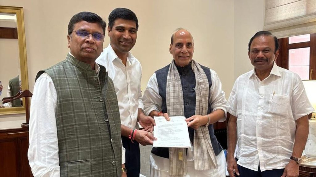 TDP MPs seek Defence Ministry support for manufacturing hubs in Andhra Pradesh