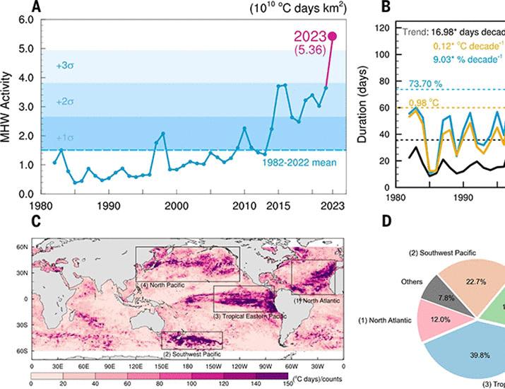 Record-breaking 2023 marine heatwaves | Science