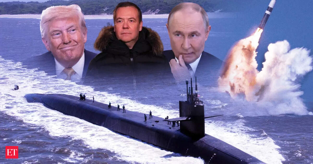 All eyes on Putin’s voice Medvedev as Trump sends nuclear subs to Russia
