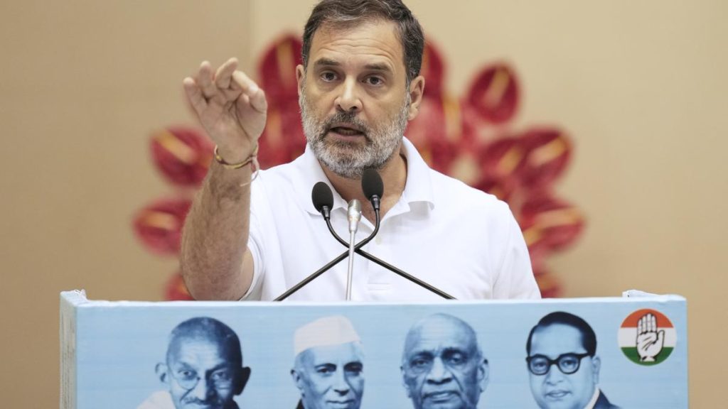 Rahul Gandhi Accuses PM Modi of Weakness Over U.S. Probe Into Adani