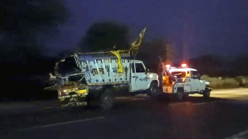 Tragic Collision in Dausa: 11 Dead, Including 7 Children, as Pickup Hits Truck