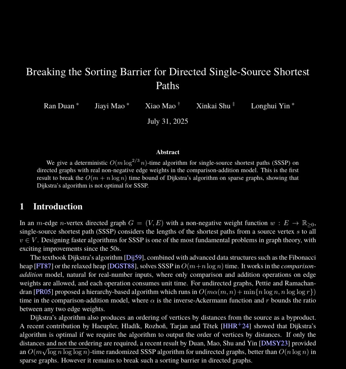 New Sorting Algorithm Breakthrough is Better than Dijkstra
