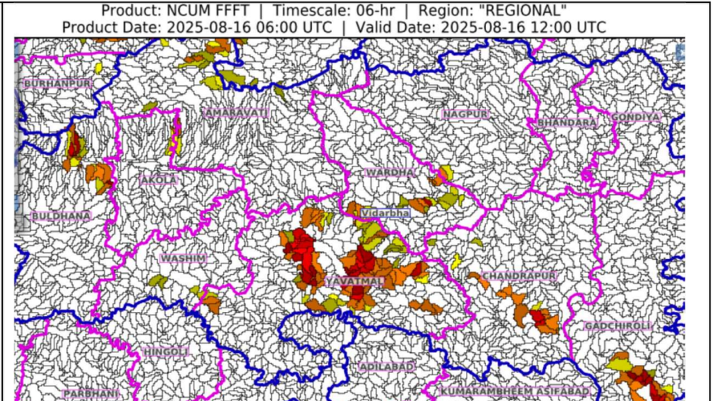 Flash Flood Alert in Telangana's Adilabad, Nirmal Districts Until 5:30 PM Today
