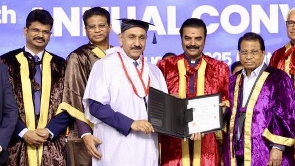 DGP Sandeep Rai Rathore Honoured with Doctorate for Disaster Mitigation Research