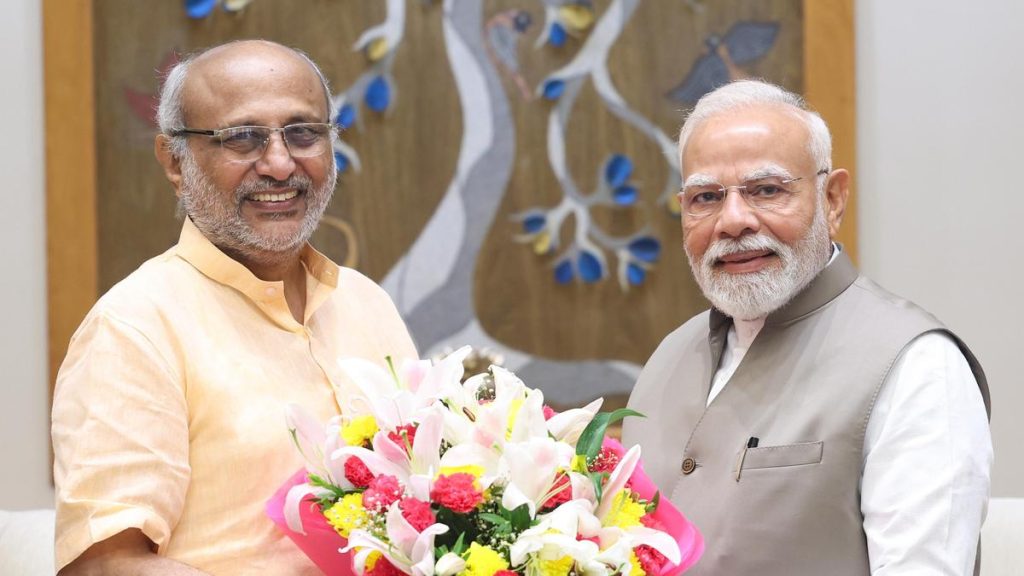 NDA's V-P candidate Radhakrishnan meets PM Modi