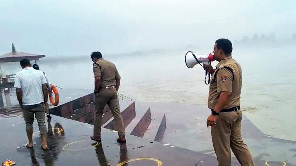 Ganga Crosses Warning Mark in Haridwar, Authorities on High Alert