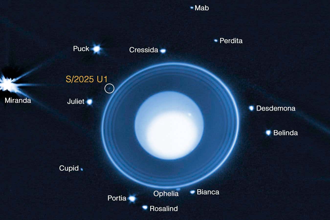 New moon discovered orbiting Uranus is its smallest one