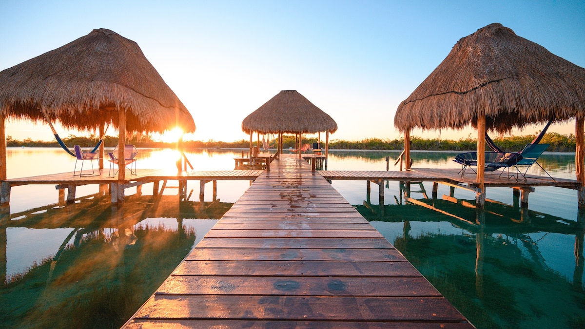 The Mexican beach town Bacalar offers a laid-back vibe