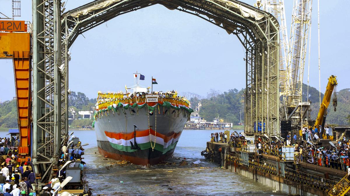 ins-udaygiri-and-ins-himgiri-commissioned-by-union-defence-minister-rajnath-singh-at-visakhapatnam