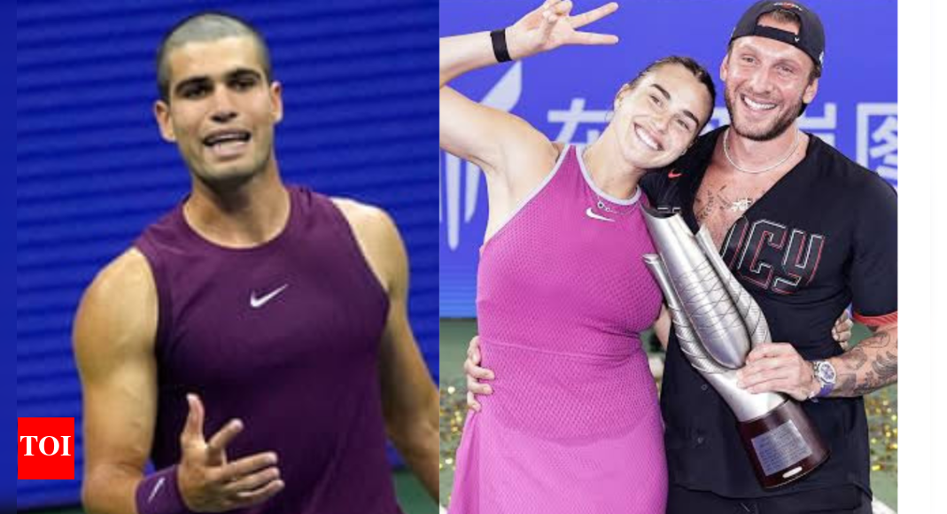 Aryna Sabalenka’s boyfriend Georgios Frangulis joins fans reacting to Carlos Alcaraz purple outfit at US Open 2025