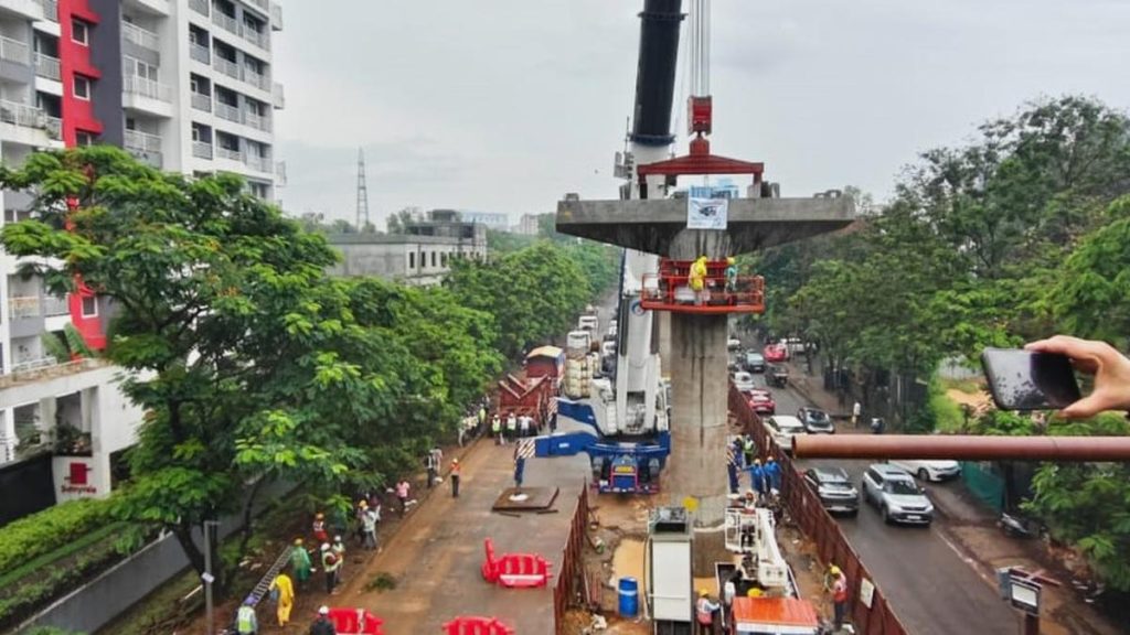 Kochi Metro's Pink Line Marks Milestone with First Pier Cap Near Infopark