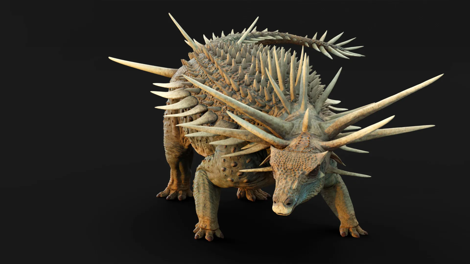Bizarre ankylosaur with giant neck spikes redefines dinosaur evolution