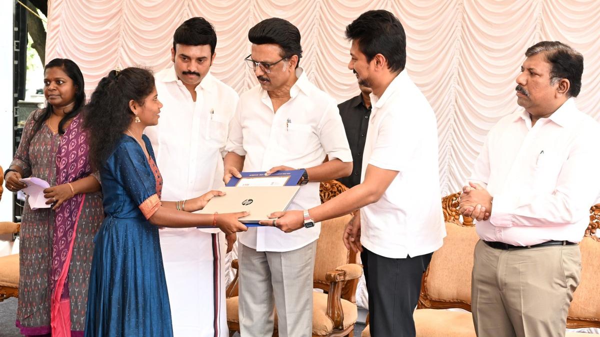 stalin-distributes-laptops-to-students-who-secured-admission-into-prestigious-educational-institutions