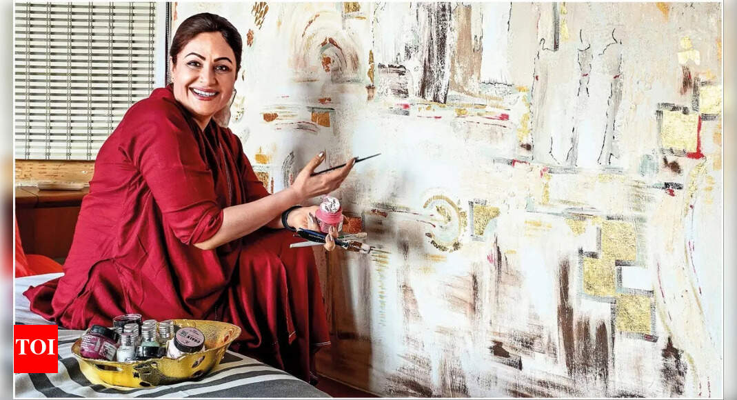Exclusive: Inside Ayesha Jhulka’s home in Bandra; the actress shows off paintings done by her! See pics