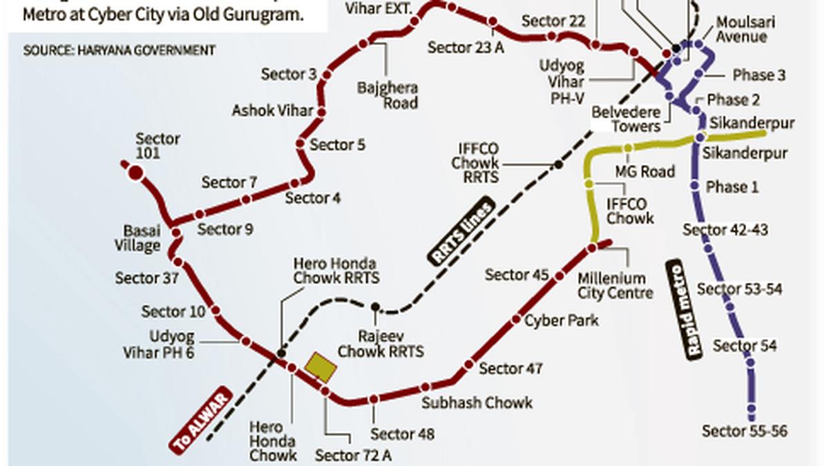 haryana-cm-saini,-manohar-lal-perform-bhoomi-pujan-for-gurugram-metro-corridor