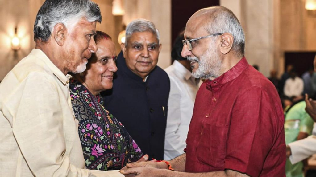 Chandrababu Naidu, Pawan Kalyan congratulate C.P. Radhakrishnan on being sworn in as Vice-President