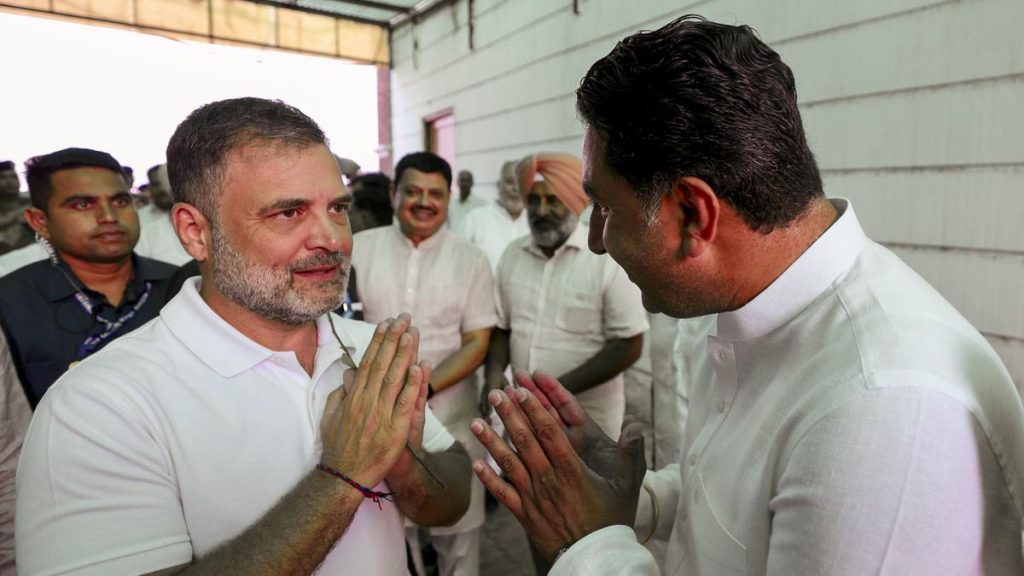 Rahul Gandhi visits flood-hit areas in Punjab’s Amritsar