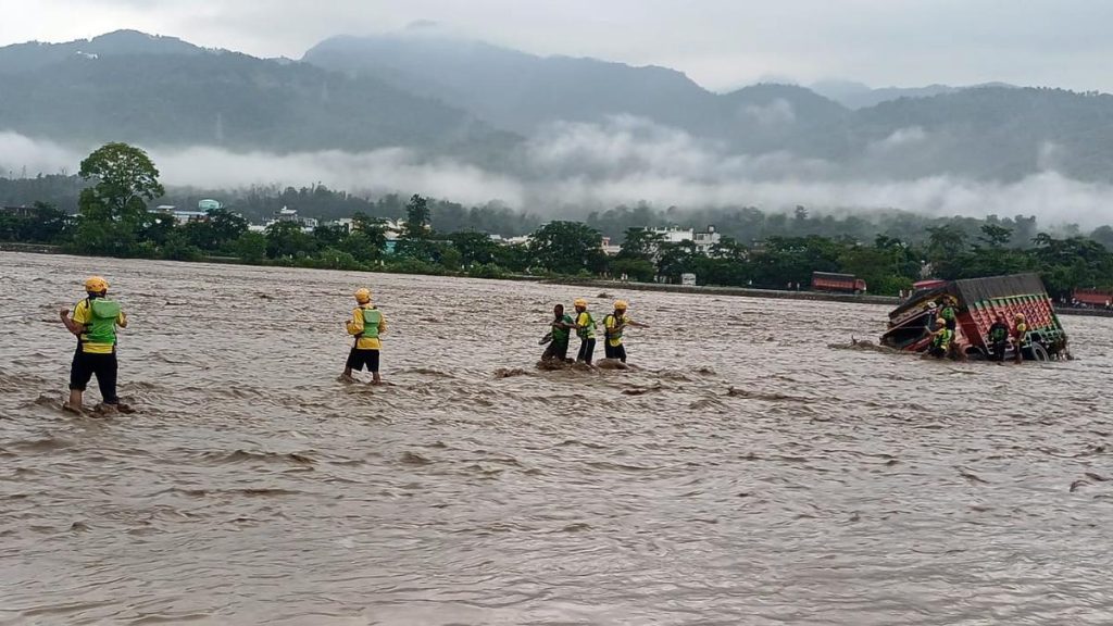 Heavy Rains Trigger Floods in Dehradun's Sahastradhara; Two Reported Missing