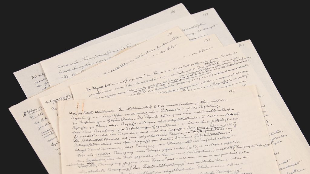 Einstein’s handwritten encyclopedia entry could fetch $200,000