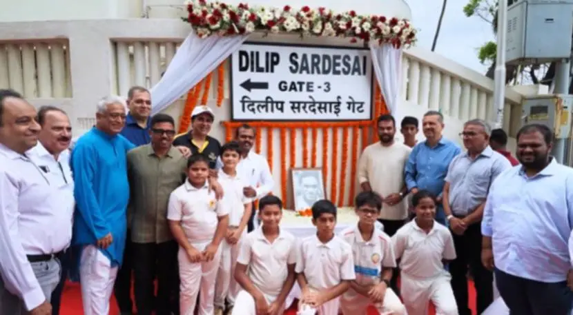 MCA unveils Dilip Sardesai Gate board at Wankhede