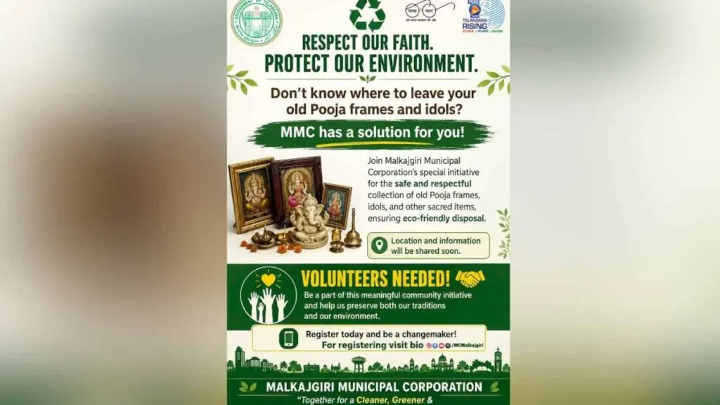 Malkajgiri civic body collects 2.5 tons of sacred waste