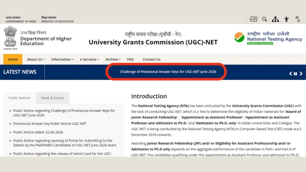 NTA releases provisional answer keys for UGC-NET, CSIR-NET