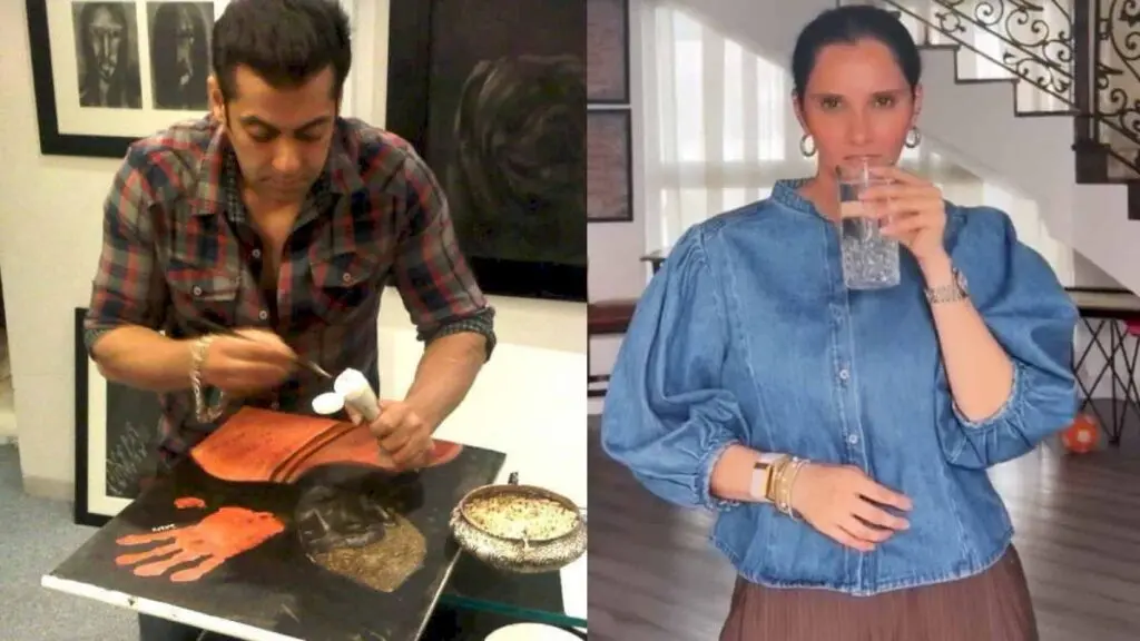 Sania Mirza opens Dubai home, Salman Khan's art steals show