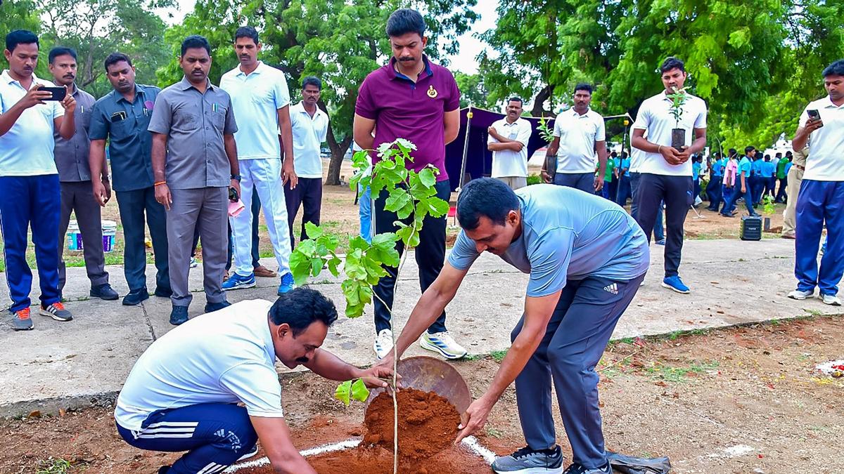 Ongole SP Urges Residents to Protect Newly Planted Saplings