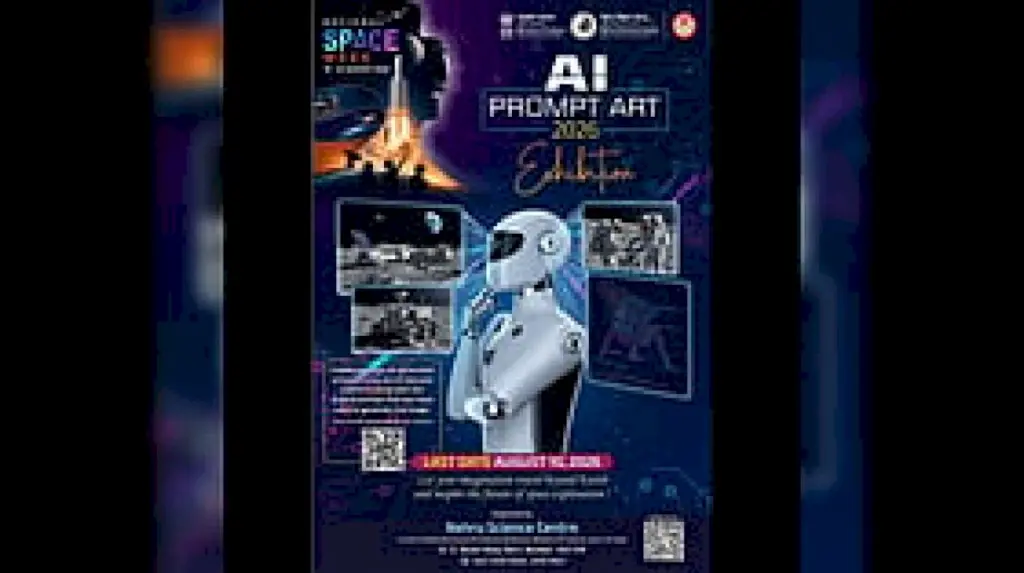 AI Prompt Art 2026 exhibition in Mumbai imagines future space and Moon