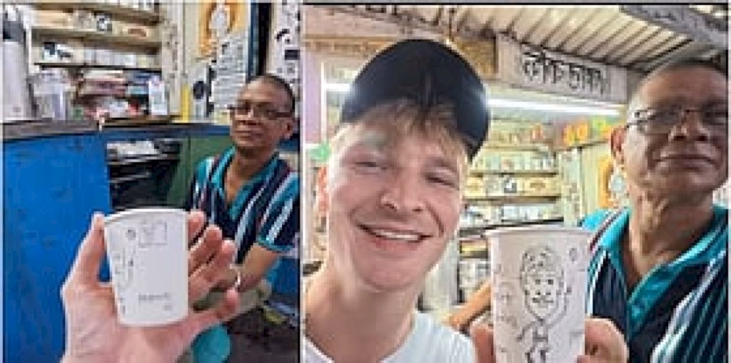 US traveller gets coffee and caricature for Rs 80 in Kolkata