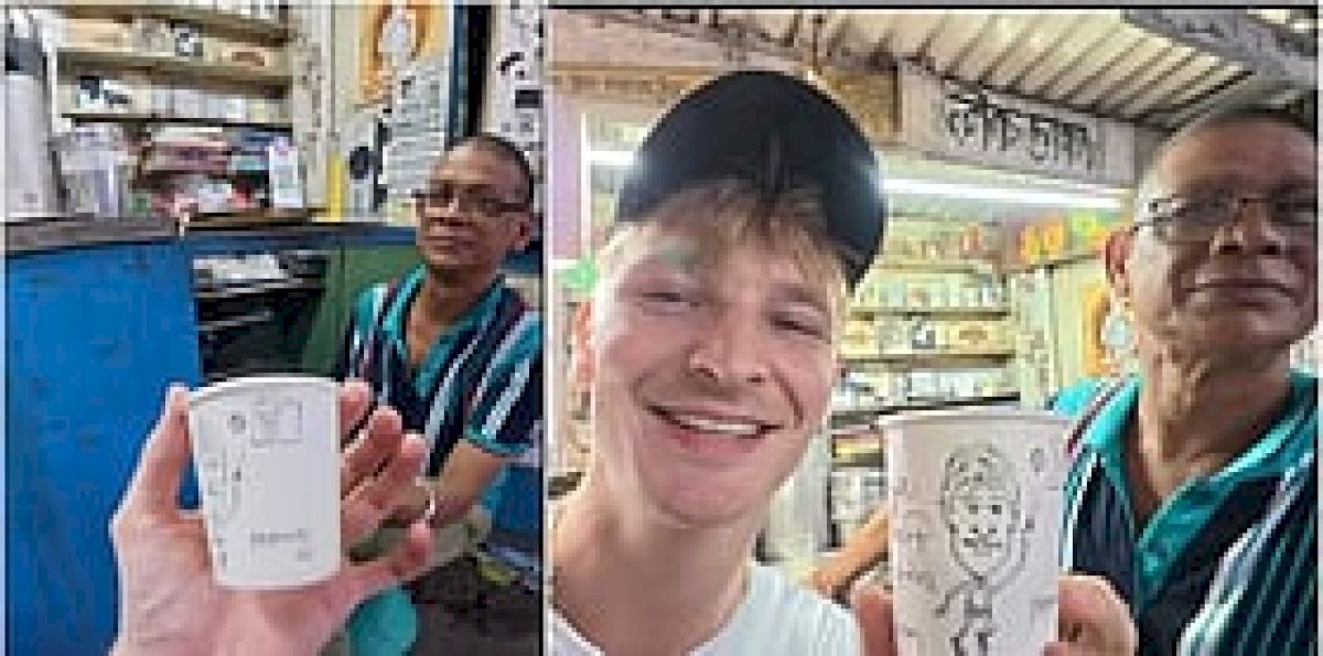 US traveller gets coffee and caricature for Rs 80 in Kolkata