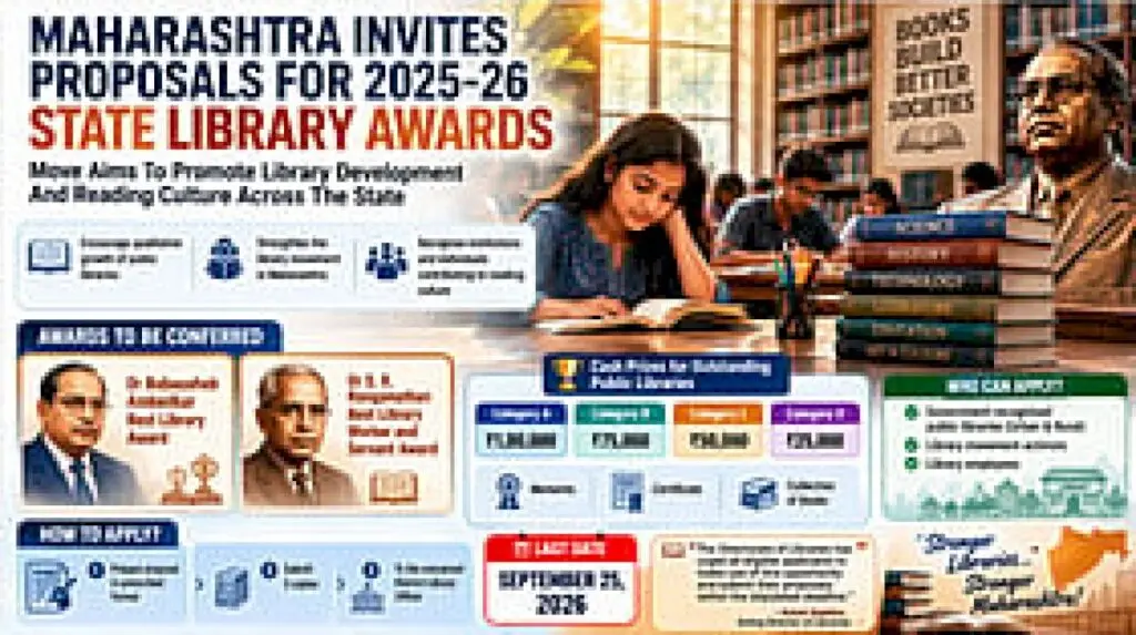 Maharashtra invites proposals for 2025-26 State Library Awards