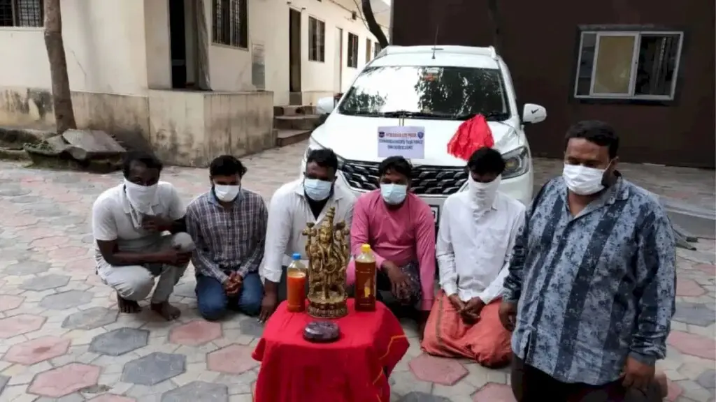 Six held in Hyderabad for selling fake idol, stone