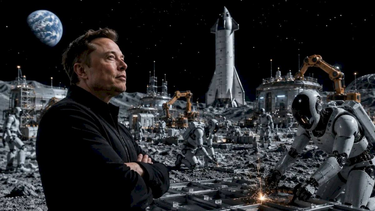 Musk Proposes Moon Robots to Build SpaceX Factories
