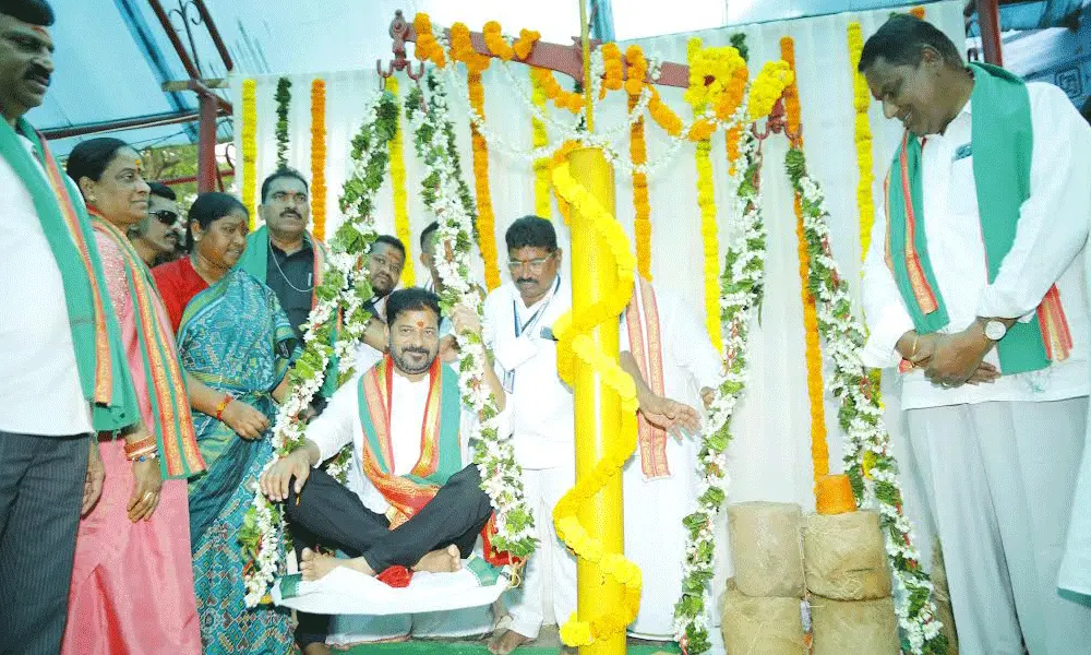 Telangana CM Revanth Reddy's weight stable at 68 kg during tulabharam